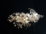 Handmade Delicate Open Clip Type Pearls Combined Wedding Hair Clip - in 2 colors