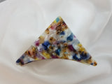 Summer Trends Large Triangle Shape Light Weight Cellulose Metal Jaw Clip