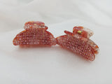 Small Size Light Weight Cellulose Crystal Decorated Jaw Clip