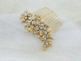 Gold Body Clear Stone Small Size Wedding Comb