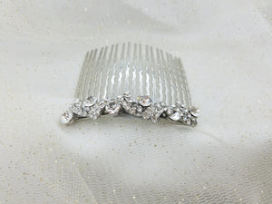 Clear Crystal Straight Medium Size Wedding Comb