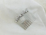 Clear Crystal Straight Medium Size Wedding Comb