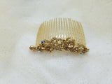 Gold Color Crystal Medium Size Wedding Comb