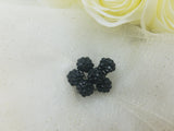 MINI Very Black Color Crystal 2 Legs Hair Stick