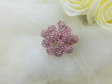 MINI Pink Color Crystal Hair Stick