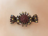 Sunflower Motif Crystal Jaw Hair Clip Blush Collections