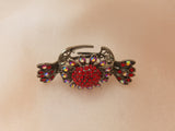 Sunflower Motif Crystal Jaw Hair Clip Blush Collections