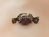 Sunflower Motif Crystal Jaw Hair Clip Blush Collections