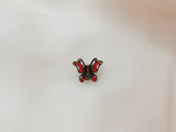 Small Vintage Crystal Butterfly Jaw Hair Clip
