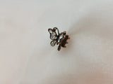 Small Vintage Crystal Butterfly Jaw Hair Clip