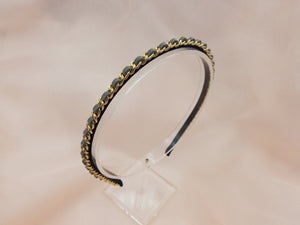 Thin Suede with Gold Chain No Teeth Headband - in 9 colors