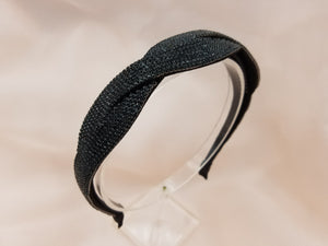 Thick Braid Pattern All Sparkling Rubber Teeth Headband - in 3 colors