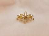 Medium Size Crystal Daisy Simple Look Flat Jaw Hair Clip - in 12 colors