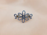 Medium Size Crystal Daisy Simple Look Flat Jaw Hair Clip - in 12 colors