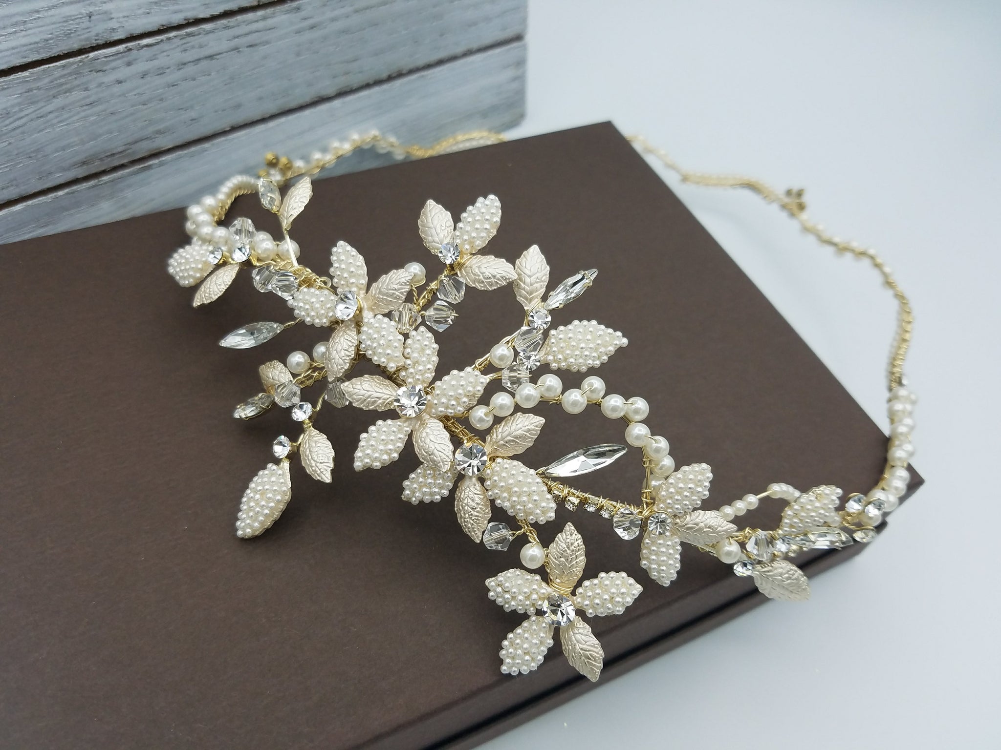 Brides & Hairpins Elsa Halo silver, bridal hair eden-luxe-bridal-headpiece-1-  main image 2