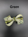 Large Bow Tie shape Crystal Barrette - in 5 colors