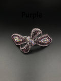 Large Bow Tie Crystal Barrette - in 3 colors