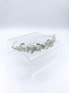 Handmade Crystal & Pearls Combined Bendable Wedding Headband