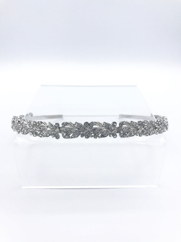 Hard Type Crystal Wedding Silver Color Headband
