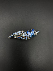 Small Leaf Motivated Antique Automatic Push Barrette - in 3 colors