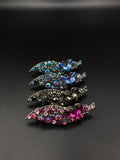 Small Leaf Motivated Antique Automatic Push Barrette - in 3 colors