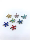 Delicate Pointy Flower Crystal Magnet Hair Clip