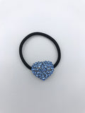 Cute Heart Crystal Ponytail Elastic Holder - in 4 colors