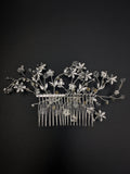 Tiny Daisy & Baby Breath Crystal Wedding comb