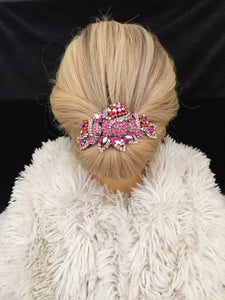 Large Crystal Tulip Barrette - in 3 colors